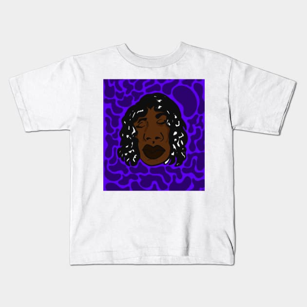 Black Woman Art Kids T-Shirt by lodesignshop